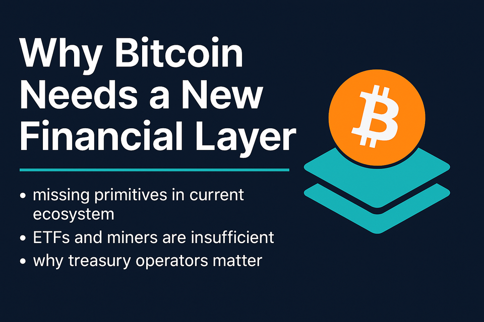 Why Bitcoin Needs a New Financial Layer