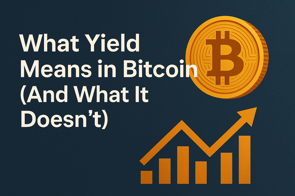 What Yield Means in Bitcoin (And What It Doesn’t)